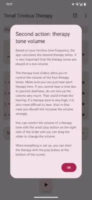 Tonal Tinnitus Therapy android App screenshot 14